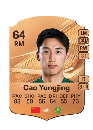 Cao Yongjing - 64 - Rare EA FC 27 card