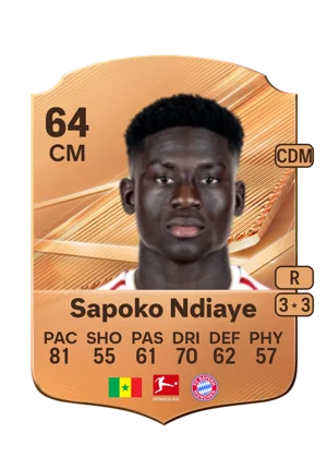 Sapoko Ndiaye - 64 - Rare EA FC 27 card