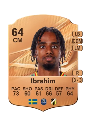 Ibrahim - 64 - Rare EA FC 27 card