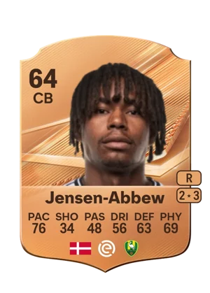 Jensen-Abbew - 64 - Rare EA FC 27 card