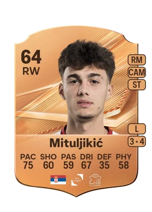 Mituljikić - 64 - Rare EA FC 27 card
