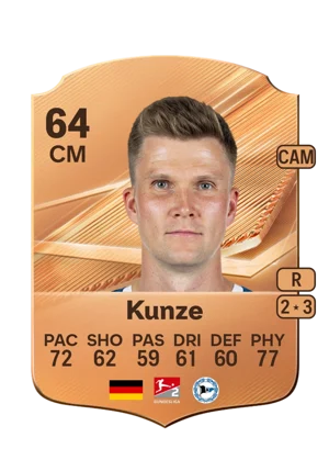 Kunze - 64 - Rare EA FC 27 card