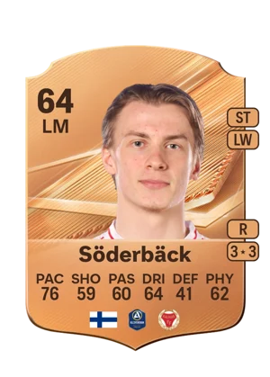 Söderbäck - 64 - Rare EA FC 27 card