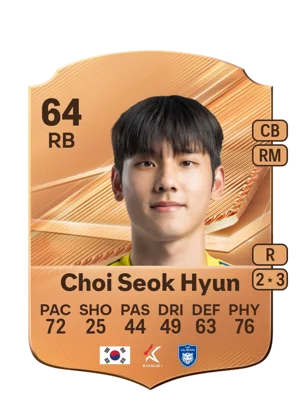 Choi Seok Hyun - 64 - Rare EA FC 27 card