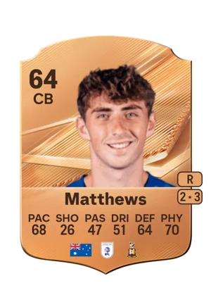 Matthews - 64 - Rare EA FC 27 card