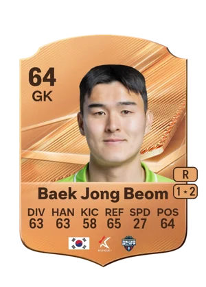 Baek Jong Beom - 64 - Rare EA FC 27 card