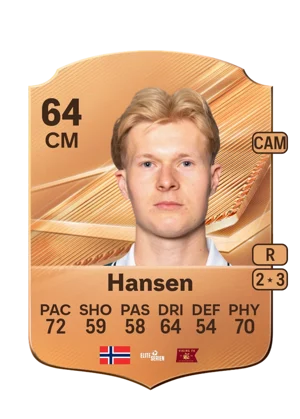 Hansen - 64 - Rare EA FC 27 card