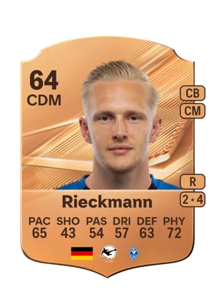 Rieckmann - 64 - Rare EA FC 27 card