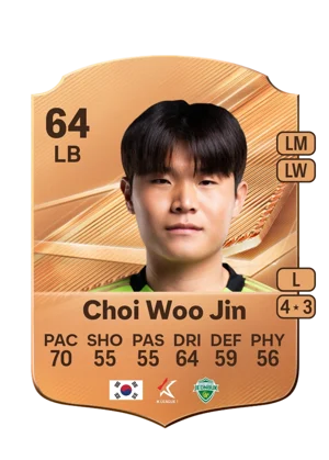 Choi Woo Jin - 64 - Rare EA FC 27 card