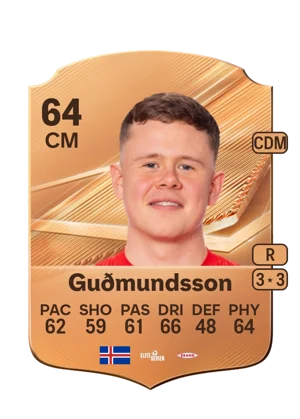 Guðmundsson - 64 - Rare EA FC 27 card