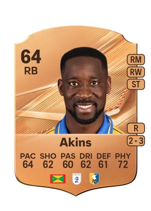 Akins - 64 - Rare EA FC 27 card