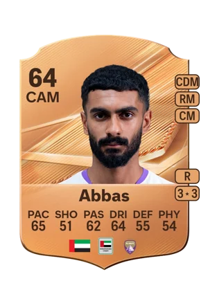 Abbas - 64 - Rare EA FC 27 card