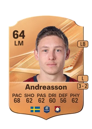 Andreasson - 64 - Rare EA FC 27 card