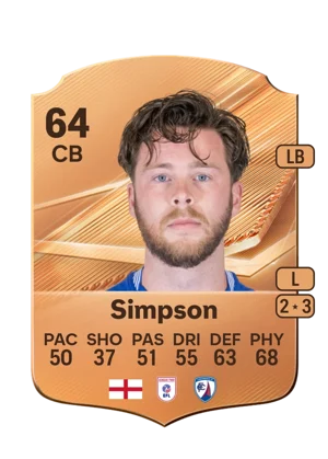 Simpson - 64 - Rare EA FC 27 card