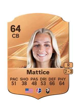 Mattice - 64 - Rare EA FC 27 card