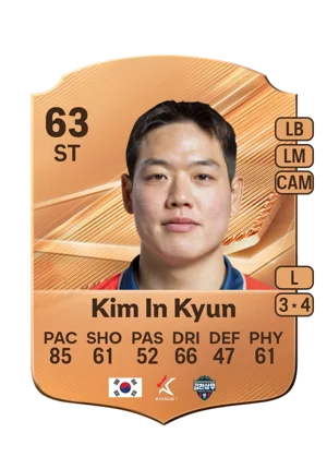 Kim In Kyun - 63 - Rare EA FC 27 card
