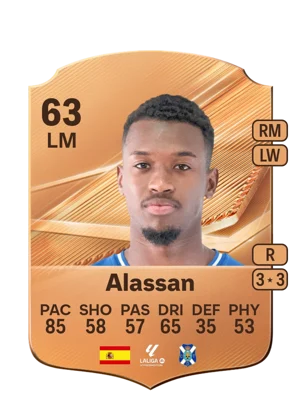 Alassan - 63 - Rare EA FC 27 card