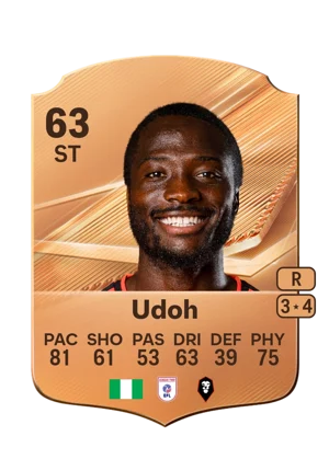 Udoh - 63 - Rare EA FC 27 card