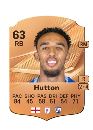Hutton - 63 - Rare EA FC 27 card