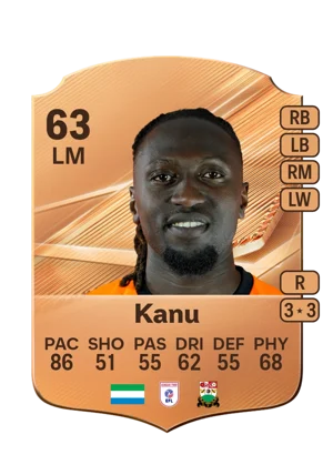 Kanu - 63 - Rare EA FC 27 card