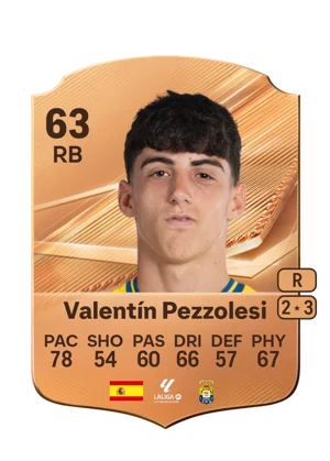 Valentín Pezzolesi - 63 - Rare EA FC 27 card