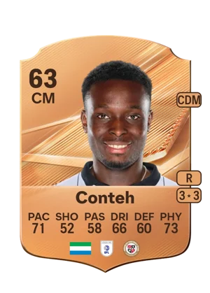 Conteh - 63 - Rare EA FC 27 card