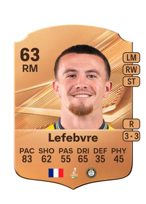 Lefebvre - 63 - Rare EA FC 27 card