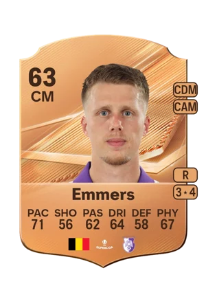 Emmers - 63 - Rare EA FC 27 card