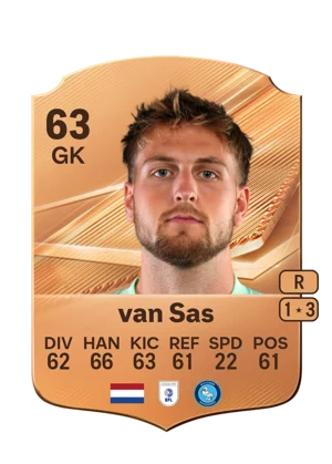 van Sas - 63 - Rare EA FC 27 card