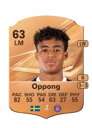 Oppong - 63 - Rare EA FC 27 card