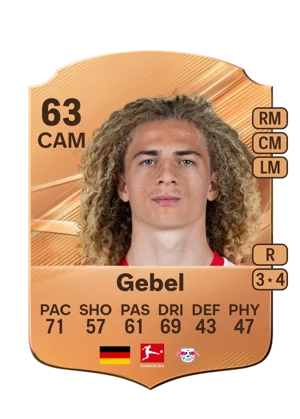 Gebel - 63 - Rare EA FC 27 card