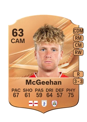 McGeehan - 63 - Rare EA FC 27 card