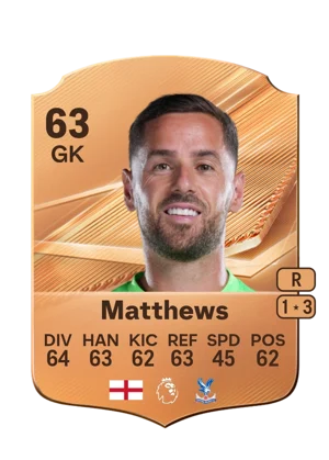 Matthews - 63 - Rare EA FC 27 card