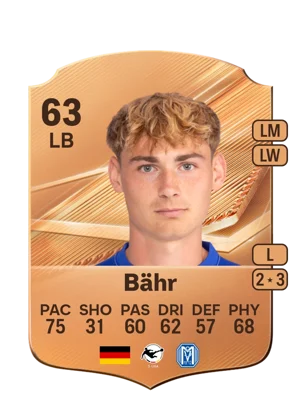 Bähr - 63 - Rare EA FC 27 card