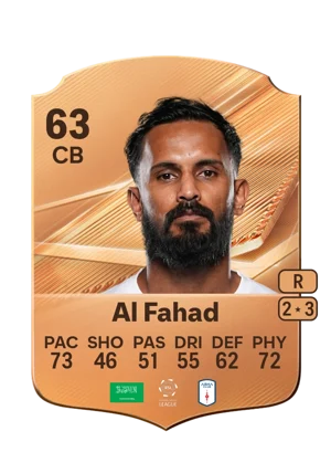 Al Fahad - 63 - Rare EA FC 27 card