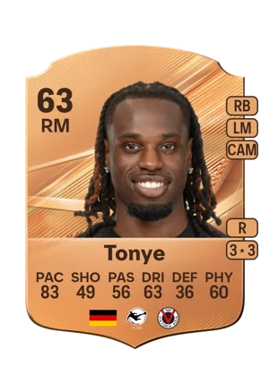 Tonye - 63 - Rare EA FC 27 card