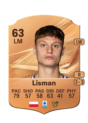 Lisman - 63 - Rare EA FC 27 card