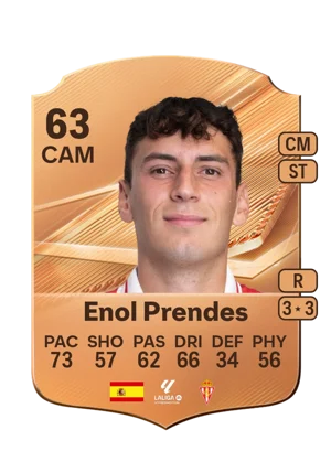Enol Prendes - 63 - Rare EA FC 27 card