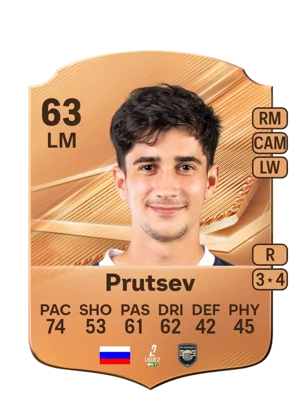 Prutsev - 63 - Rare EA FC 27 card