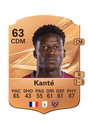 Kanté - 63 - Rare EA FC 27 card