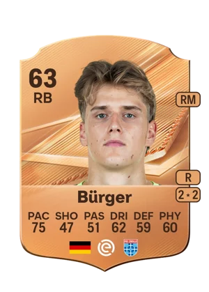 Bürger - 63 - Rare EA FC 27 card