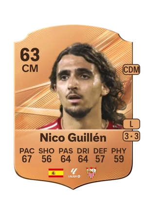 Nico Guillén - 63 - Rare EA FC 27 card