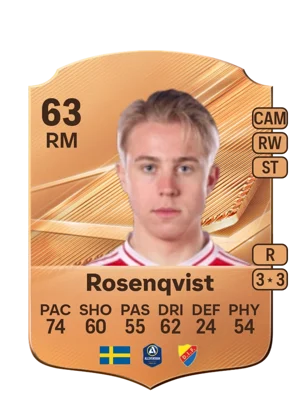 Rosenqvist - 63 - Rare EA FC 27 card