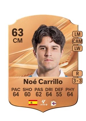 Noé Carrillo - 63 - Rare EA FC 27 card