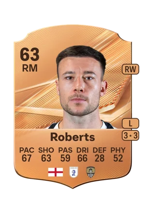 Roberts - 63 - Rare EA FC 27 card
