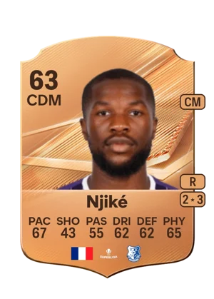 Njiké - 63 - Rare EA FC 27 card