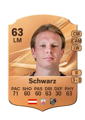Schwarz - 63 - Rare EA FC 27 card