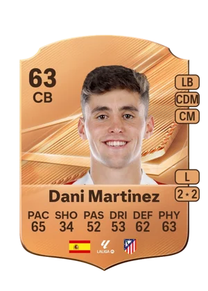 Dani Martinez - 63 - Rare EA FC 27 card