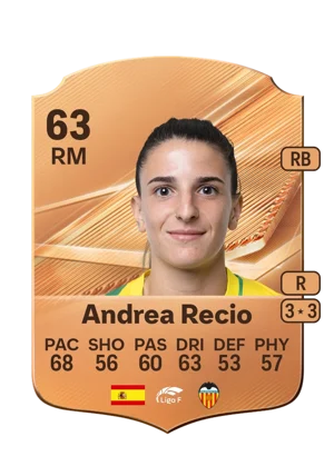 Andrea Recio - 63 - Rare EA FC 27 card