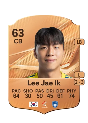 Lee Jae Ik - 63 - Rare EA FC 27 card